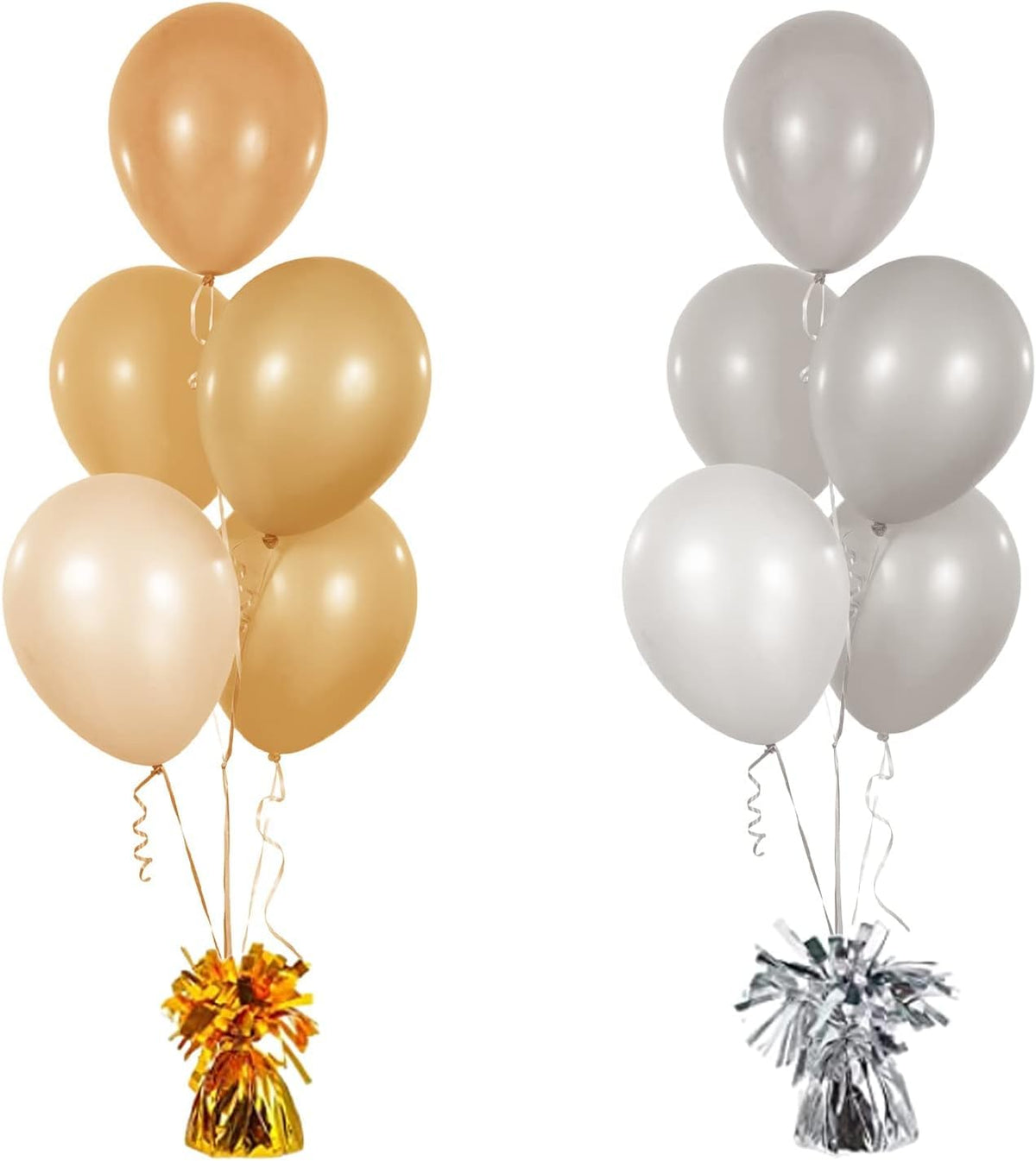 Chochkees Metallic Balloon Weights – Silver 5.5in, 6-Pack