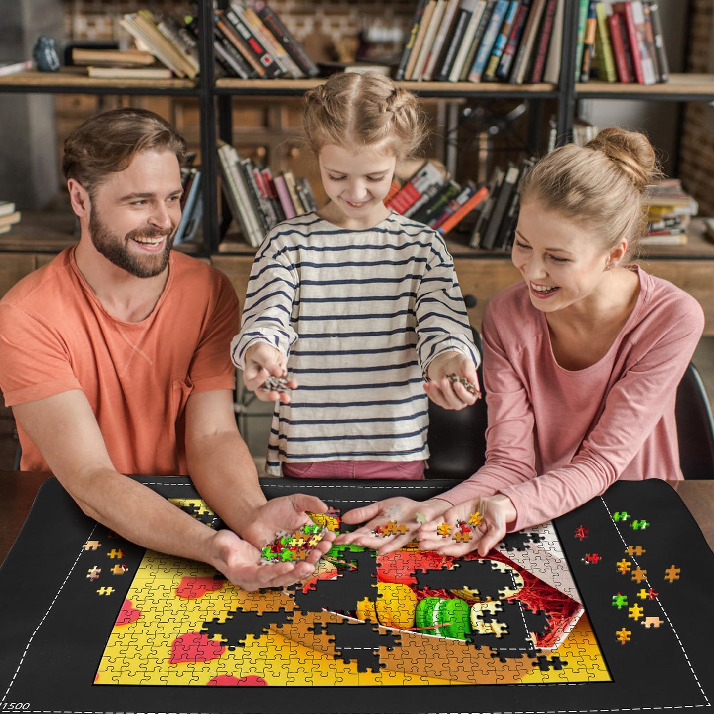 CHODEYE Premium Rubber Jigsaw Puzzle Mat – Roll-Up 46x26 in, Non-Slip Bottom, 6 Color Trays