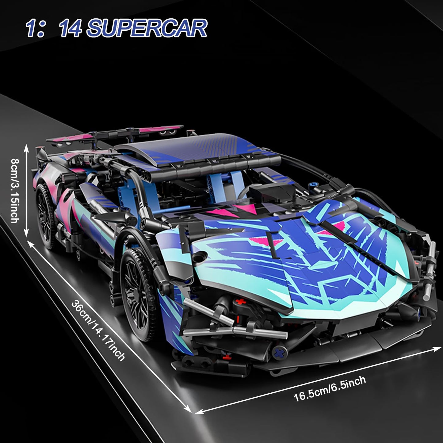 Chodia Sport Race Car Building Block Set 1:14 – 1314 Pcs for Adults & Teens