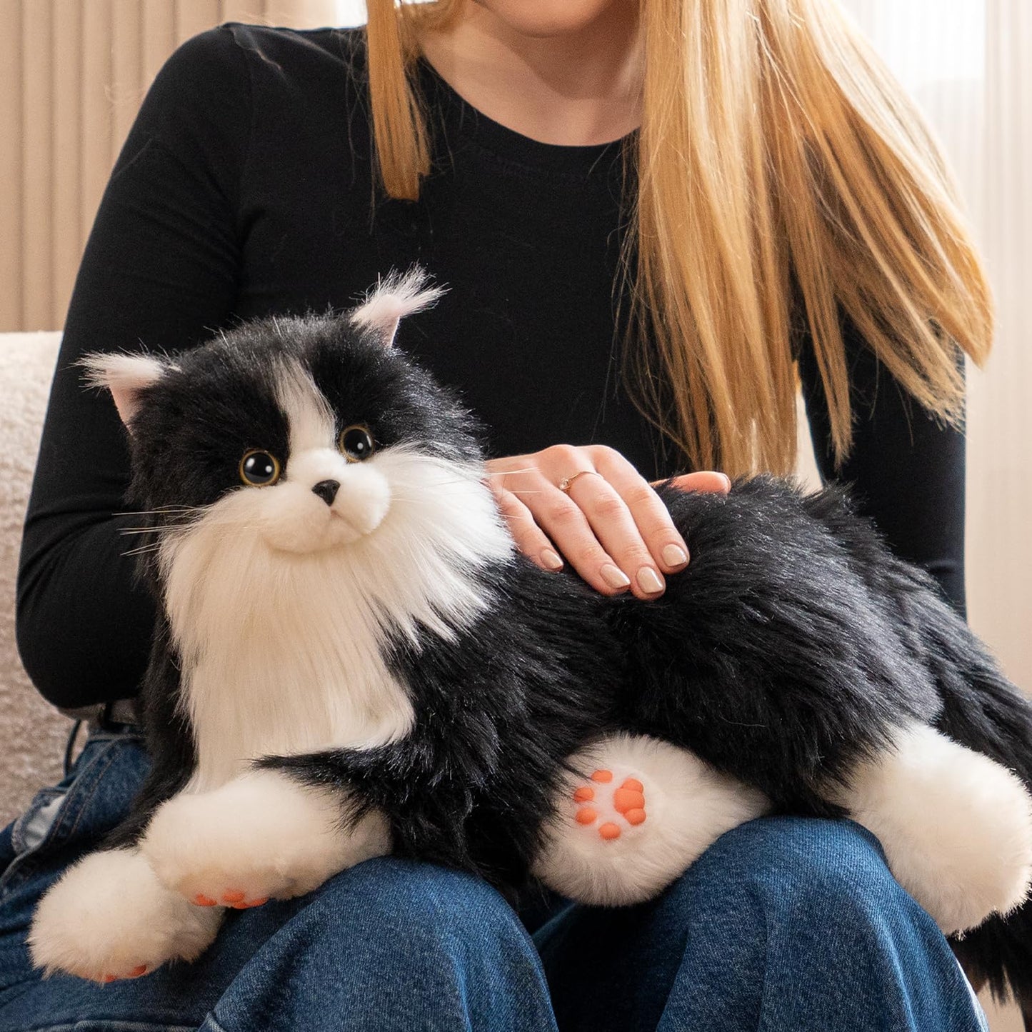 Chongker Interactive Companion Robot Cat – Realistic Heartbeat, Purring & Touch Response