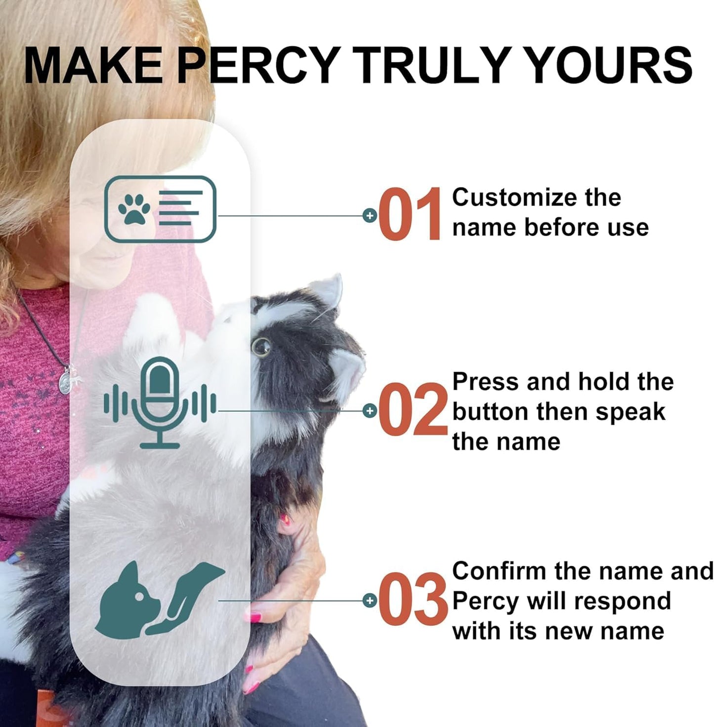 Chongker Interactive Companion Robot Cat – Realistic Heartbeat, Purring & Touch Response