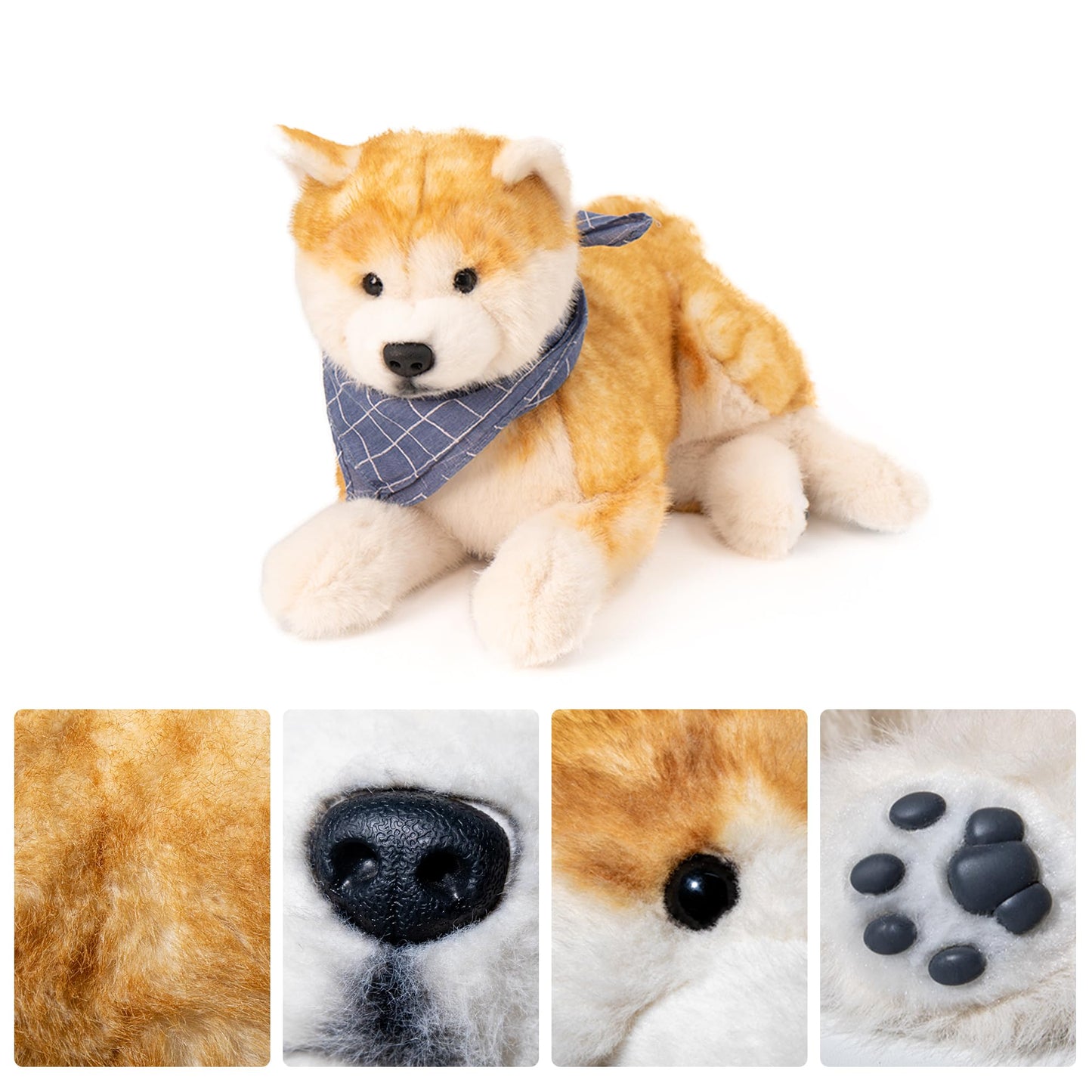 Chongker Shiba Inu Plush - Handmade Realistic Dog Stuffed Animal