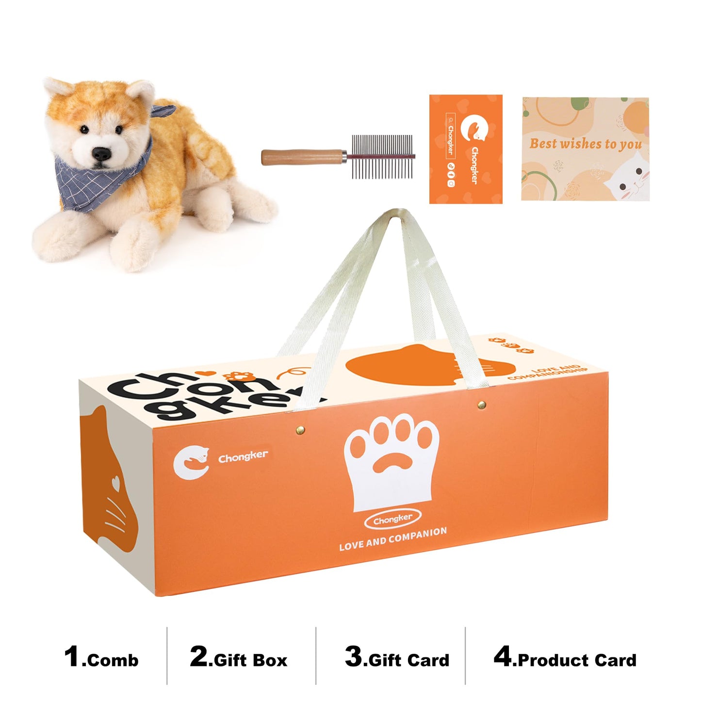Chongker Shiba Inu Plush - Handmade Realistic Dog Stuffed Animal