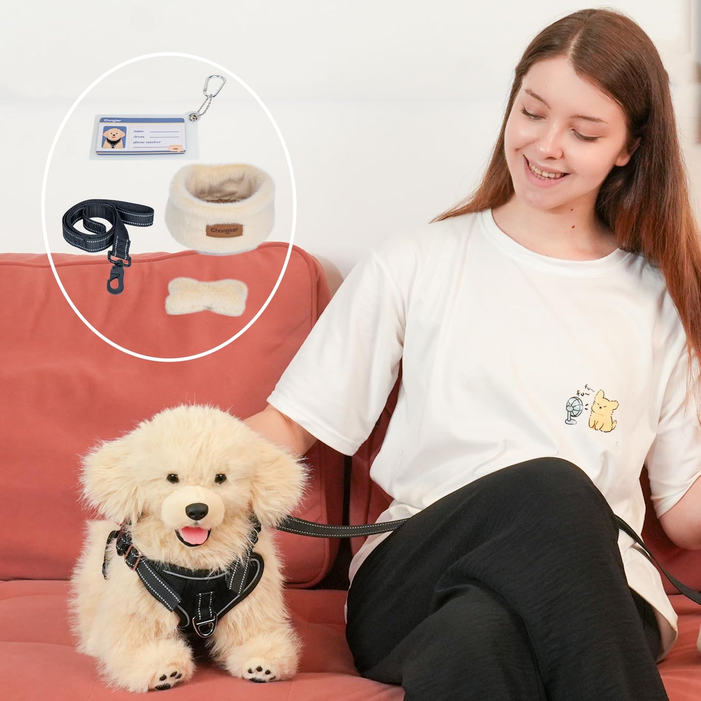 Chongker Shiba Inu Plush with Magnetic Toys – Lifelike Soft Dog Stuffed Animal