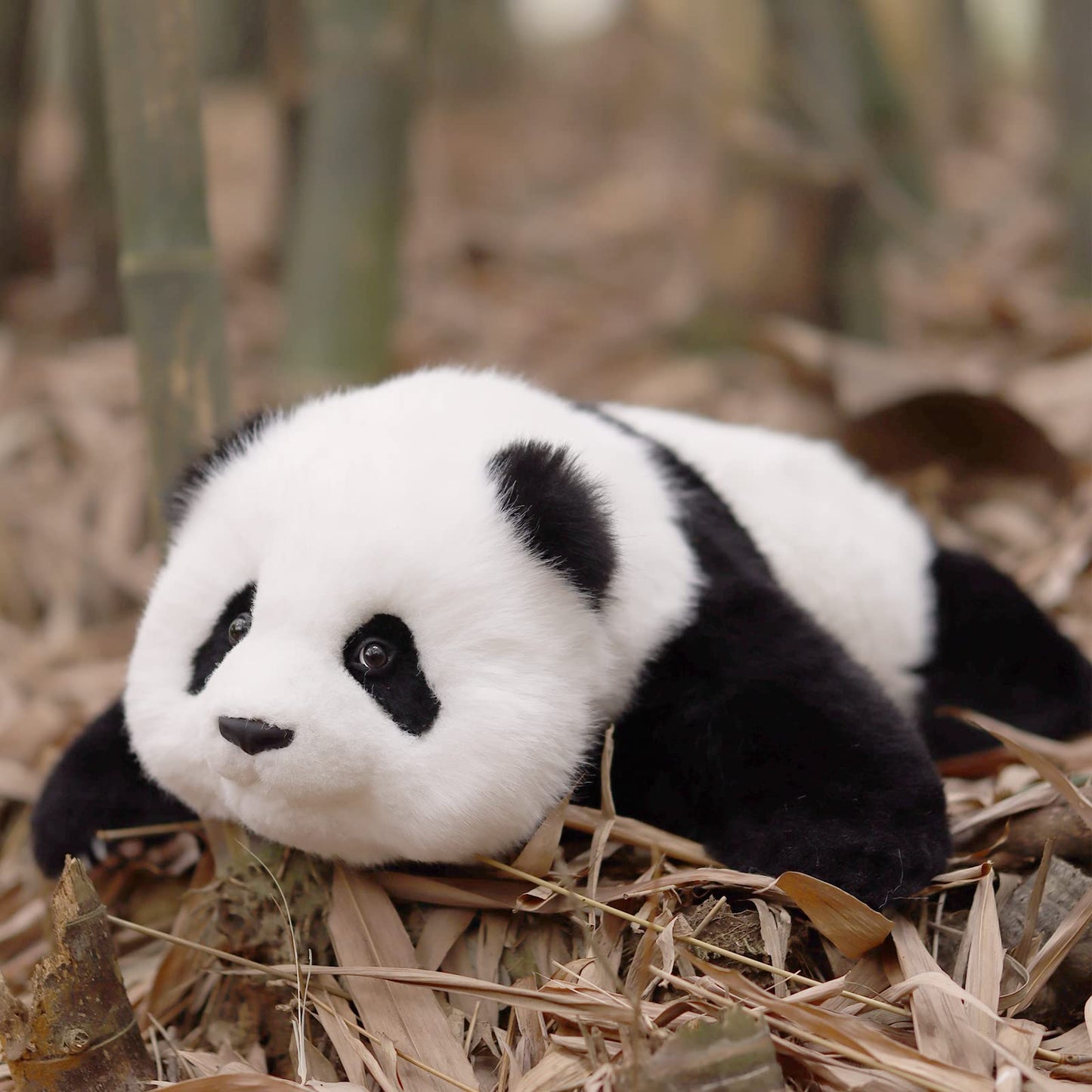 Chongker MengLan Weighted Panda Plush – 18-Inch, 4 Lb Handmade Realistic Panda Toy