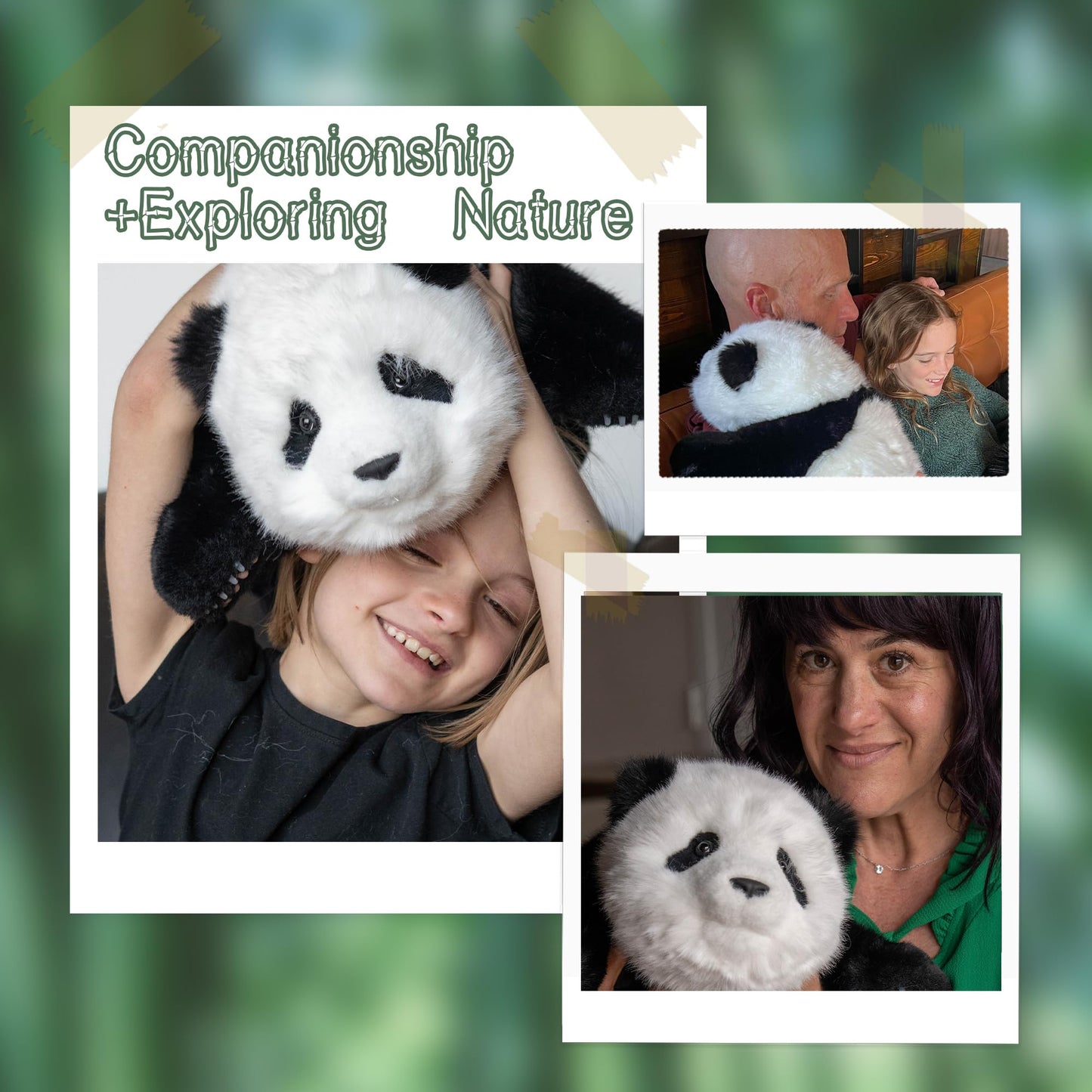 Chongker MengLan Weighted Panda Plush – 18-Inch, 4 Lb Handmade Realistic Panda Toy