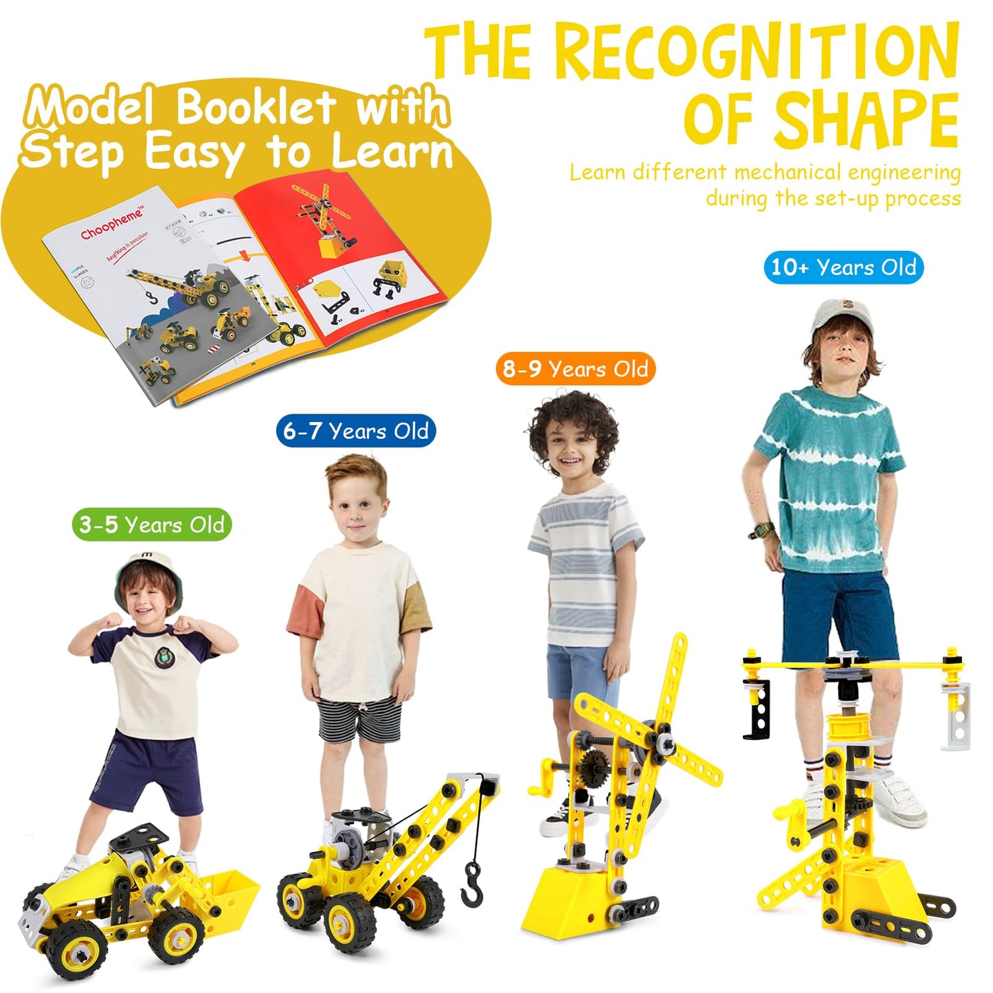 choopheme 10-in-1 STEM Toys for 5-9+ Year Olds | Building Block Kit