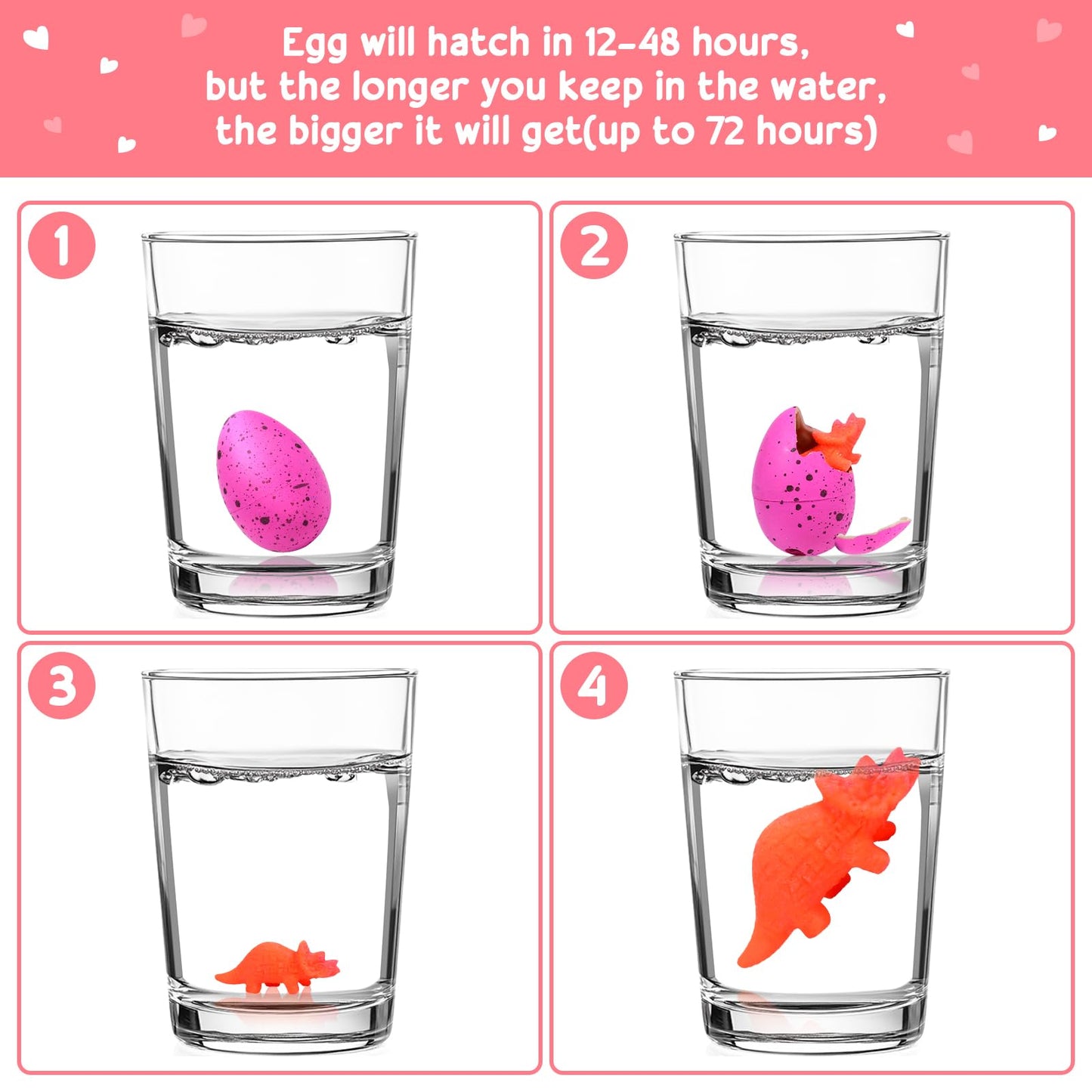 Valentines Day Cards & 30 Dinosaur Eggs Set for Kids | Choopheme