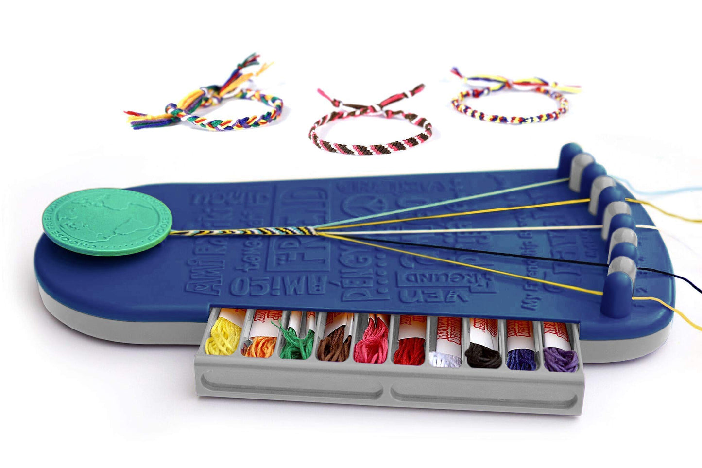 Choose Friendship Bracelet Making Kit – 8 Bracelets, 20 Pre-Cut Threads, Dark Blue Blueberry