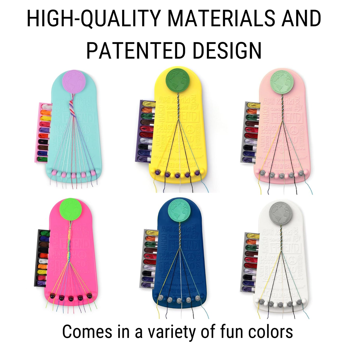 Choose Friendship Bracelet Making Kit – 8 Bracelets, 20 Pre-Cut Threads, Dark Blue Blueberry