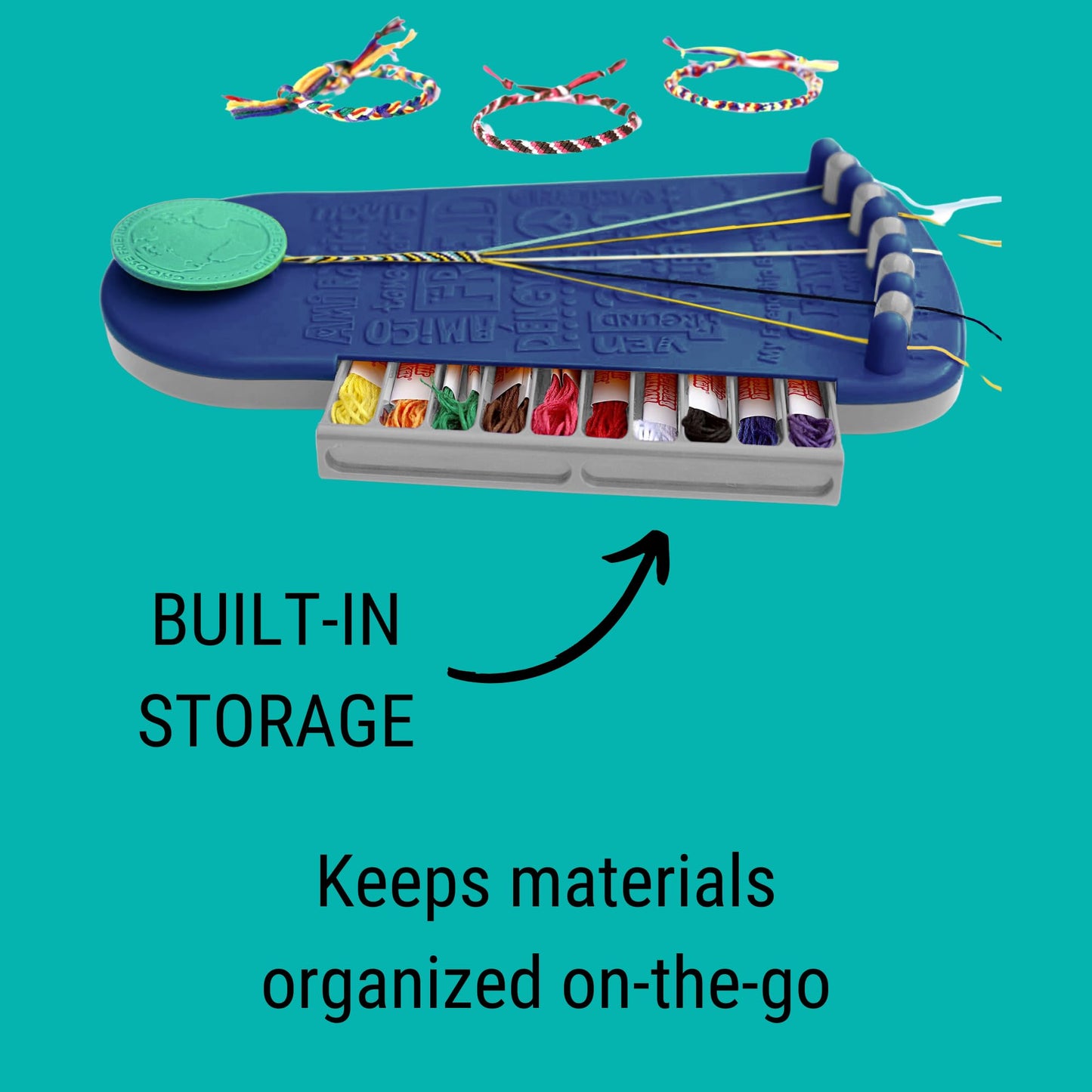 Choose Friendship Bracelet Making Kit – 8 Bracelets, 20 Pre-Cut Threads, Dark Blue Blueberry