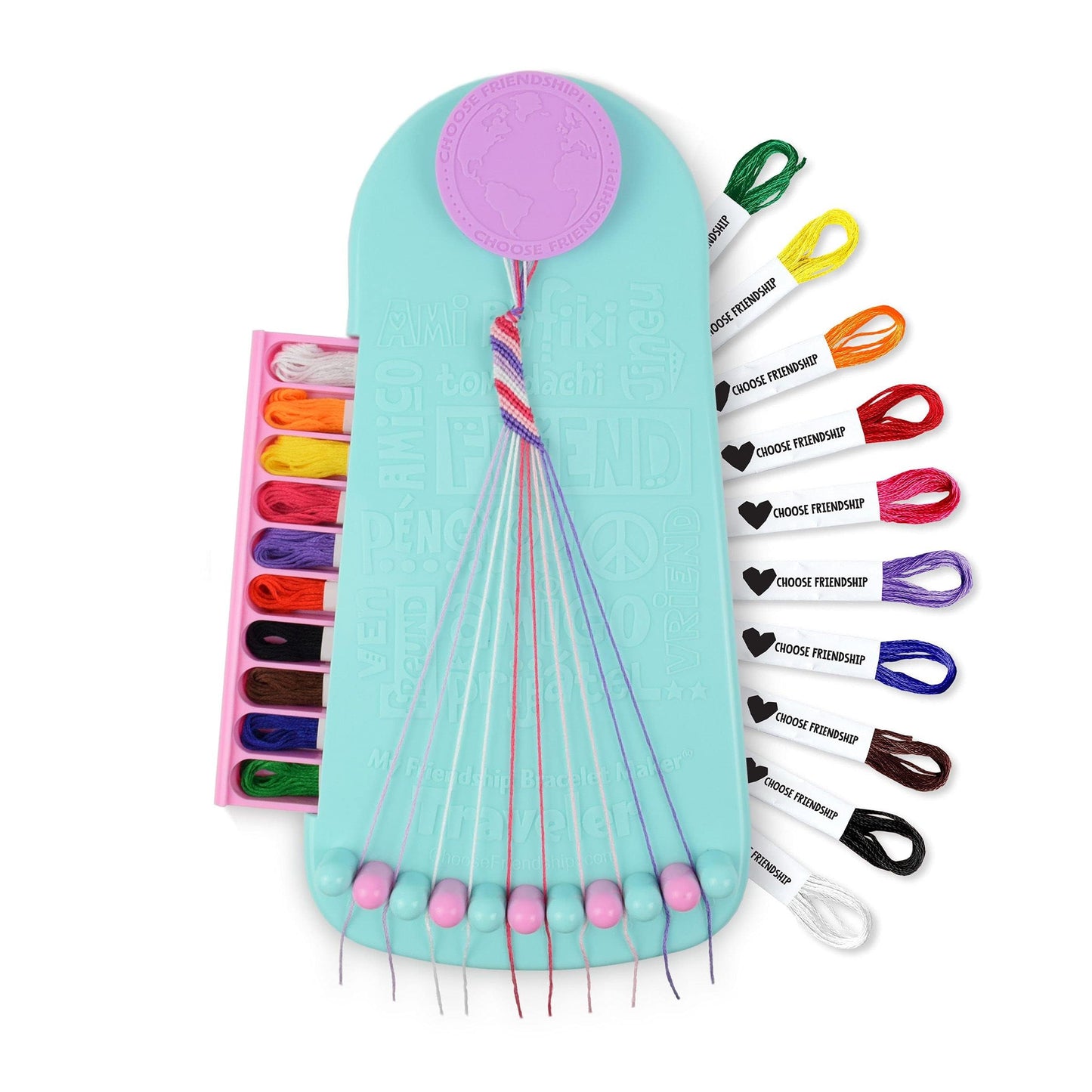 Choose Friendship Bracelet Maker Kit — 20 Pre-Cut Threads, Makes Up to 8 Bracelets | Kids Craft Kit