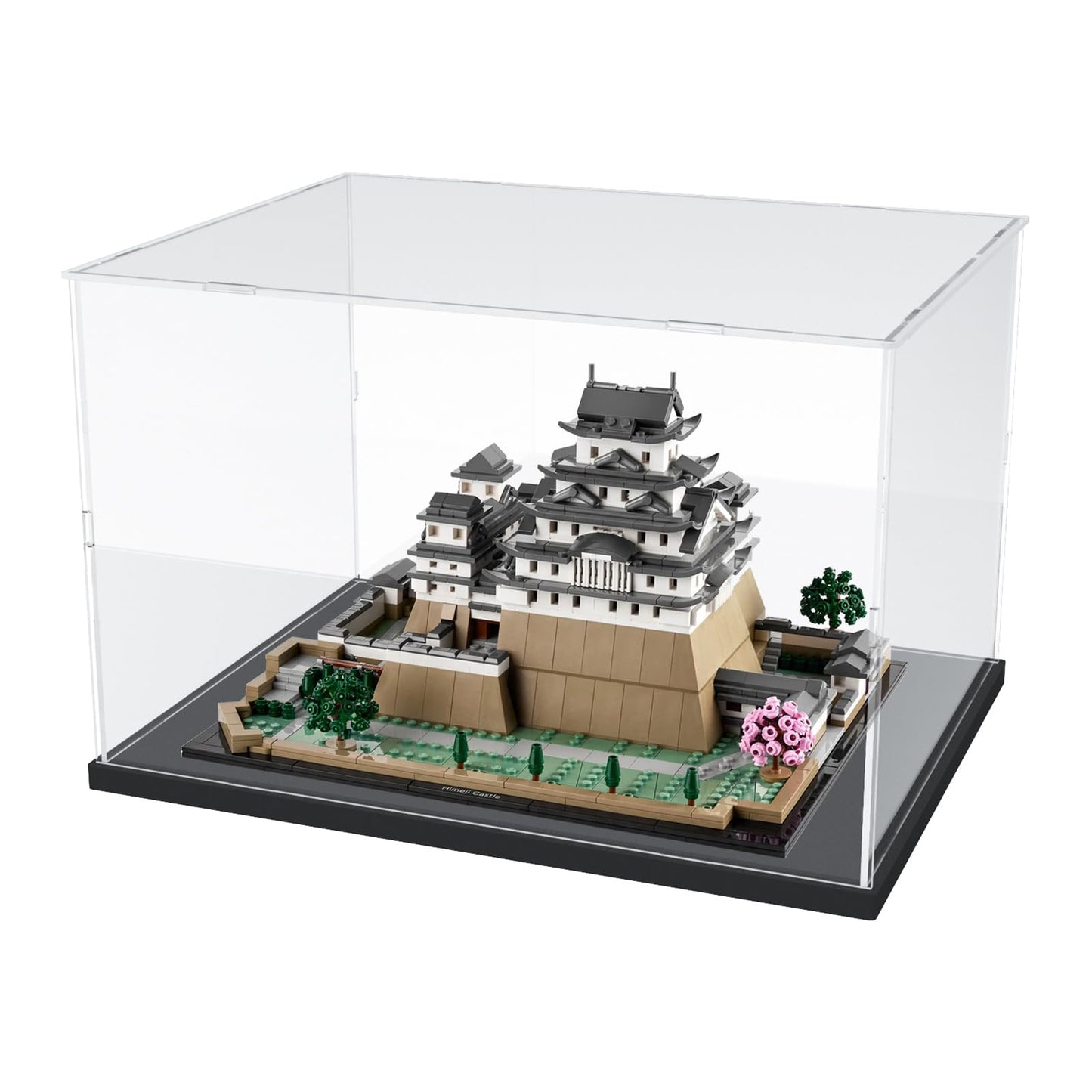 Choowin Acrylic Display Case for Lego Hogwarts Castle – Dustproof Clear Display Box with Black Base