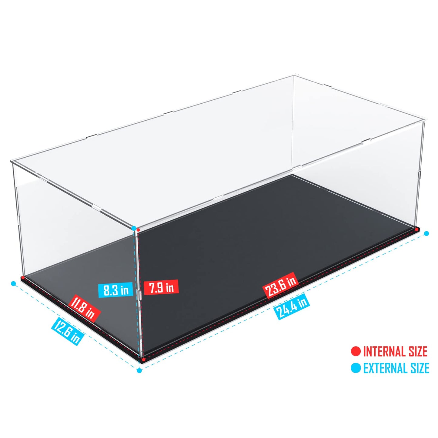 Choowin Acrylic Display Case for LEGO Porsche 911, McLaren P1, Ferrari SP3 – Dustproof & Stackable