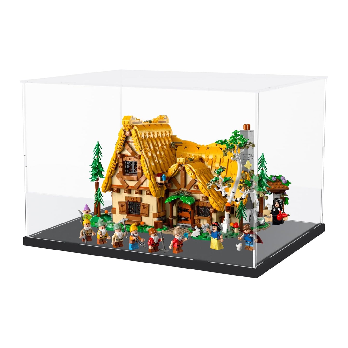 Choowin Acrylic Display Case for Lego Hogwarts Castle – Dustproof Clear Display Box with Black Base