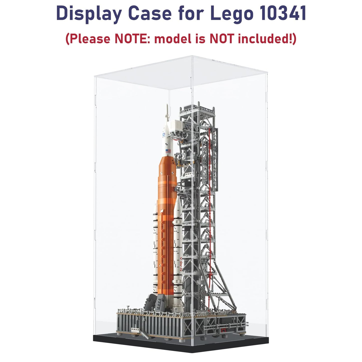 Choowin 29-Inch Tall Acrylic Display Case for Lego Space Launch System 10341 – Dustproof & Easy Assembly