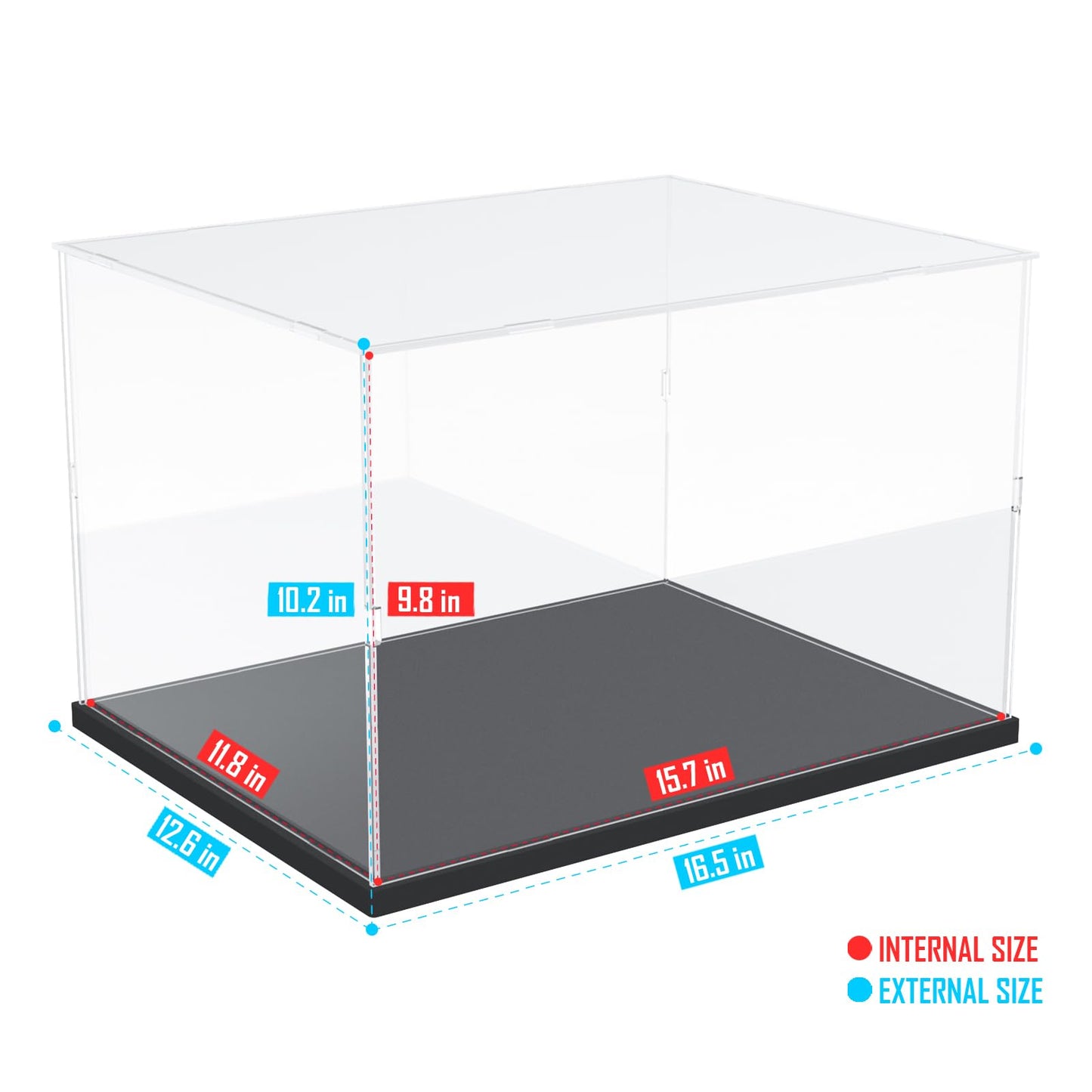 Choowin Acrylic Display Case for Lego Hogwarts Castle – Dustproof Clear Display Box with Black Base