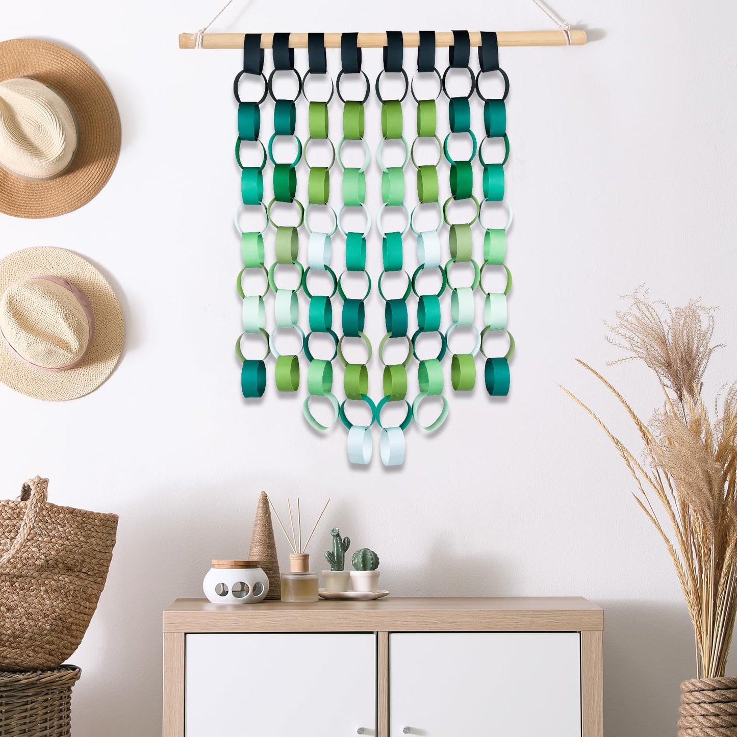 CHRORINE 600 Pcs Colorful Paper Chains Strips for Birthday Parties and DIY Crafts