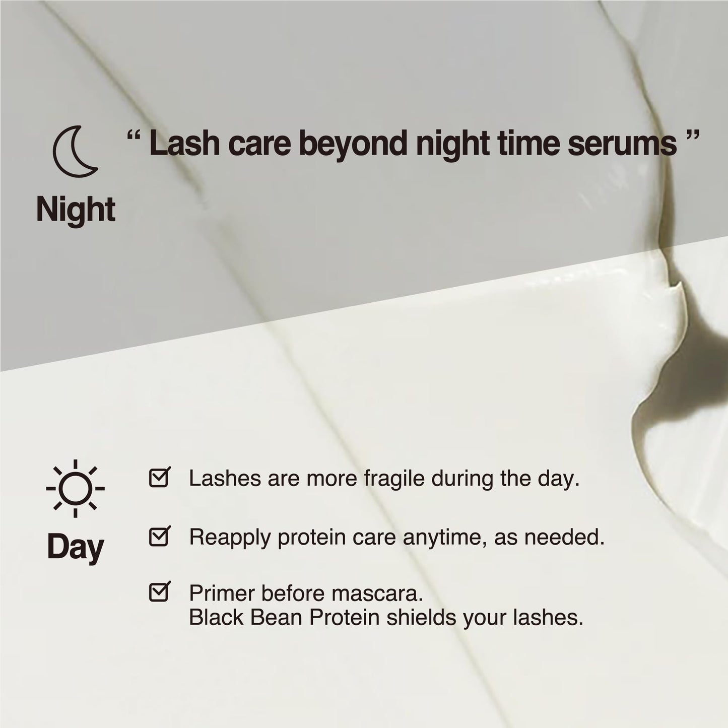 CHOSUNGAH BEAUTY Black Bean Keratin Lash Care Styler – Daytime Lash Serum, Jelly Texture, 0.3 Fl Oz (9 ml)