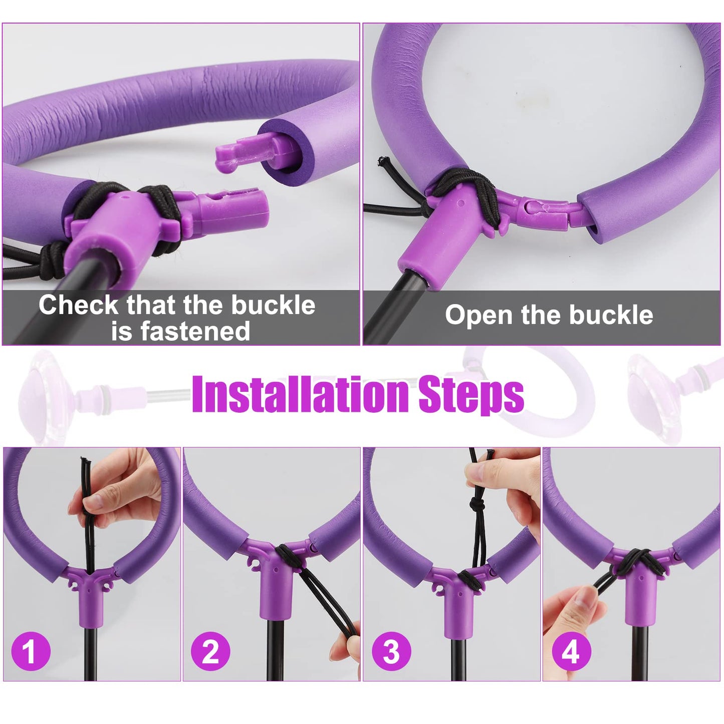 Chridark Ankle Skip Ball with Flash Wheel – Foldable Outdoor Toy for Kids & Adults (Purple)