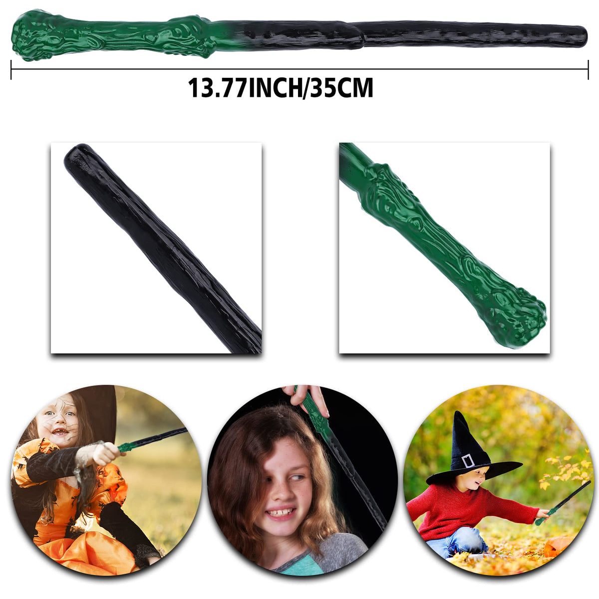 CHRIMISS Wizard Costume Accessories Set – Wand, Scarf, Glasses & Tattoos for Kids