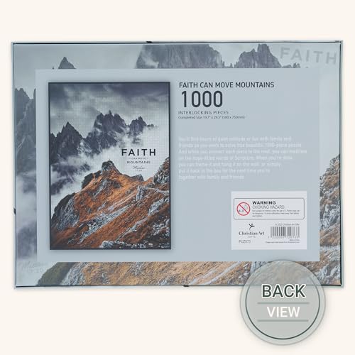 Christian Art Gifts 1000-Piece Scripture Jigsaw Puzzle — Faith Can Move Mountains