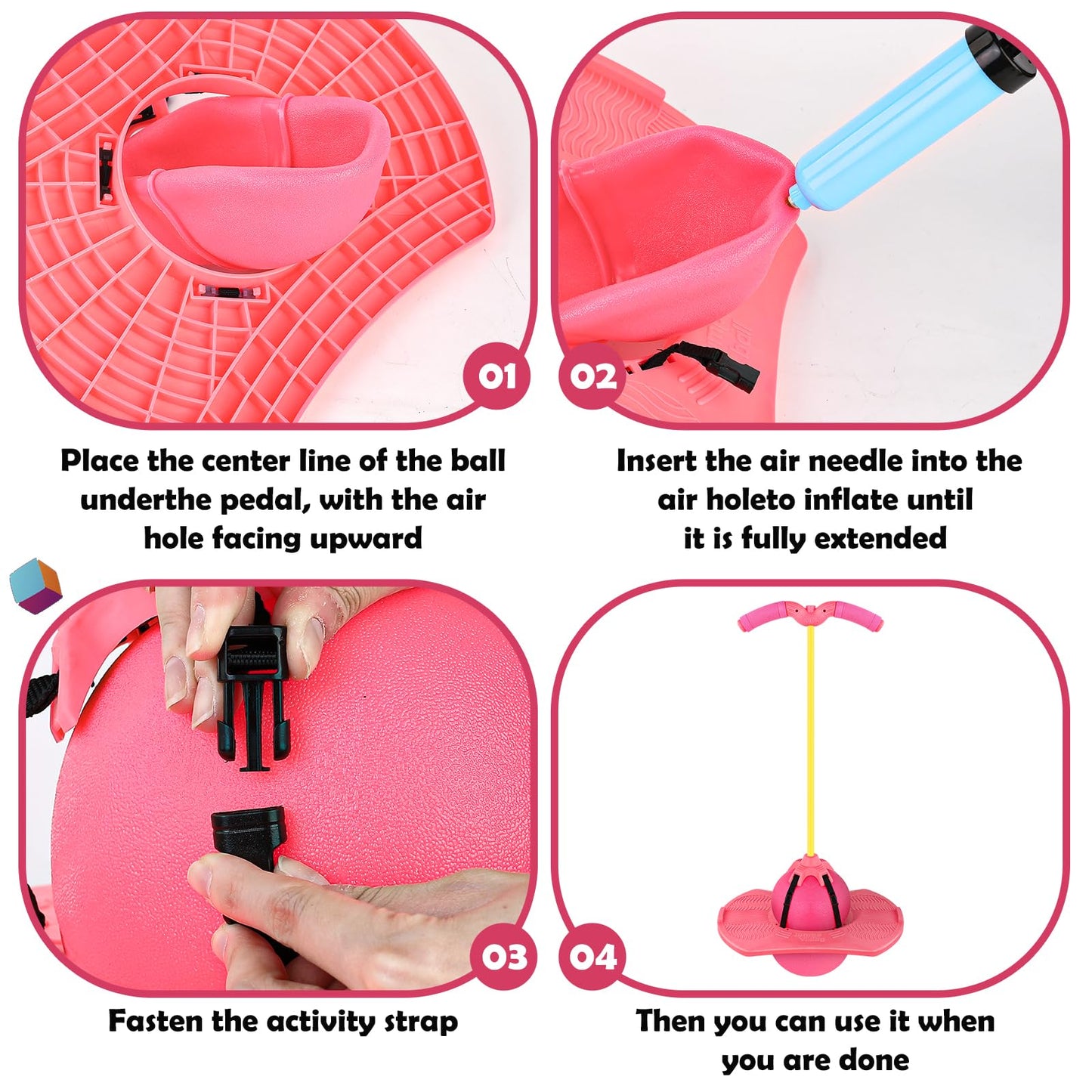 Christoy Pogo Jumper with Handle & Ball Pump – Safe Indoor/Outdoor Jumping