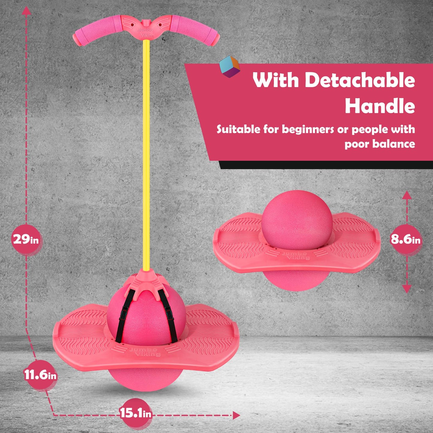 Christoy Pogo Jumper with Handle & Ball Pump – Safe Indoor/Outdoor Jumping