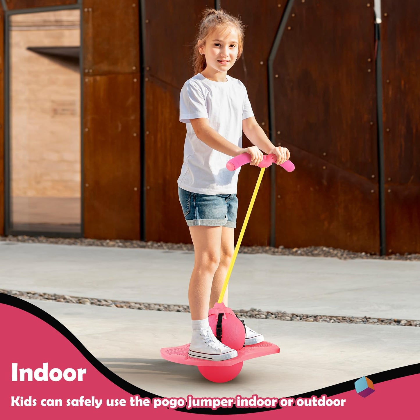 Christoy Pogo Jumper with Handle & Ball Pump – Safe Indoor/Outdoor Jumping