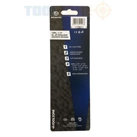 10pc 1/4" Af Shallow Sockets Cv Set