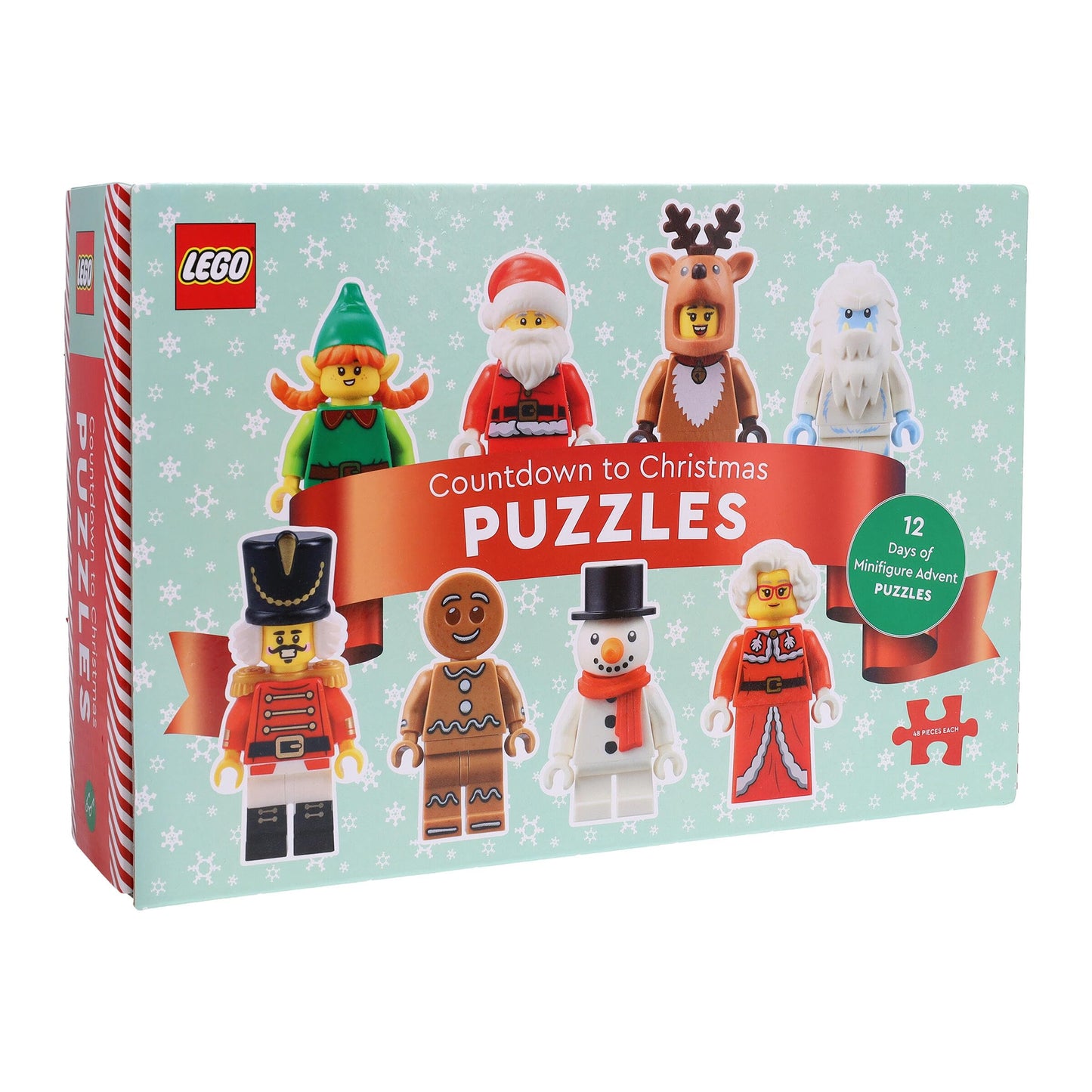 Chronicle Books Lego Countdown to Christmas Puzzles — 12 Days of Minifigure Advent Puzzles, 48-Piece Minis
