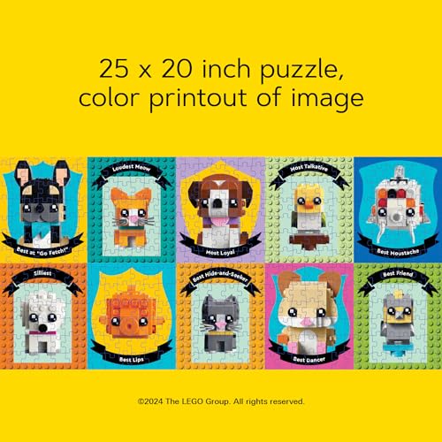 Chronicle Books Lego Pet Pals 1000-Piece Puzzle | BrickHeadz Pets