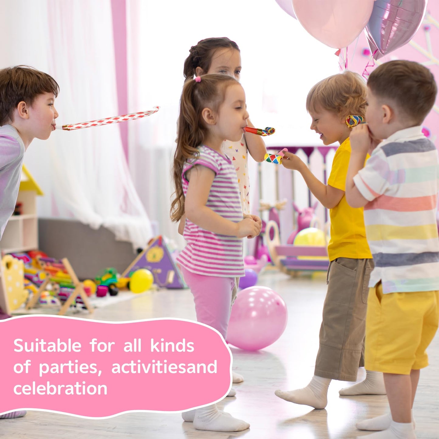 Chshhuao 50 Pcs Funny Blowouts – Party Horns & Noise Makers