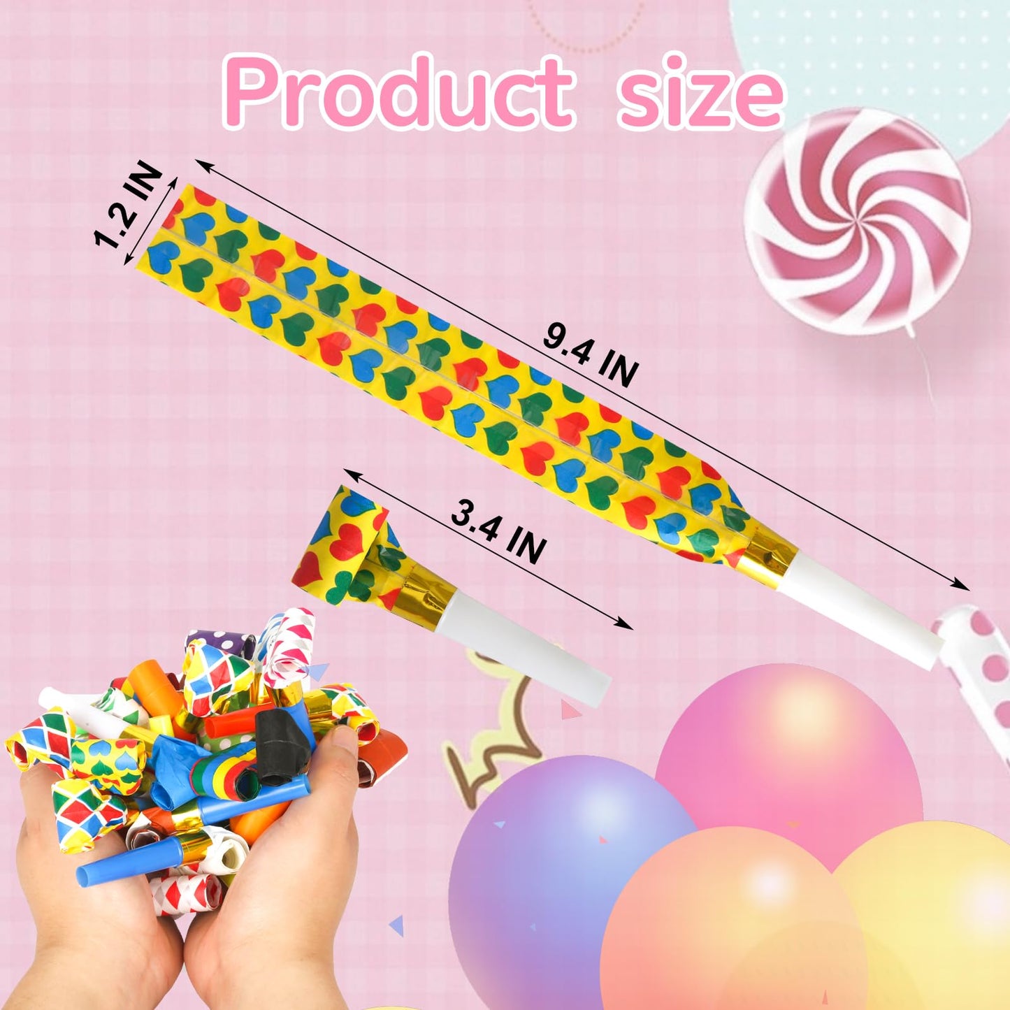 Chshhuao 50 Pcs Funny Blowouts – Party Horns & Noise Makers