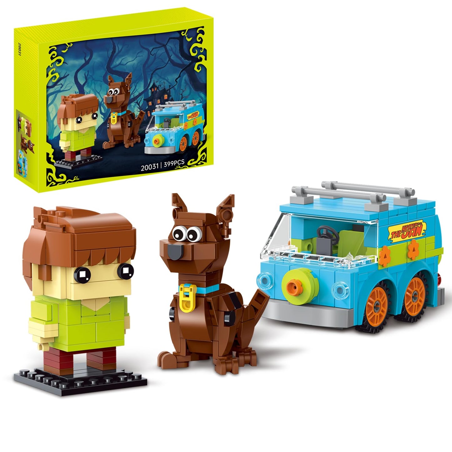 CHUANGPIN Halloween Horror Action Figure Build Kit — 399 Pcs, Lego Compatible, Gift for Movie Fans & Kids 8+