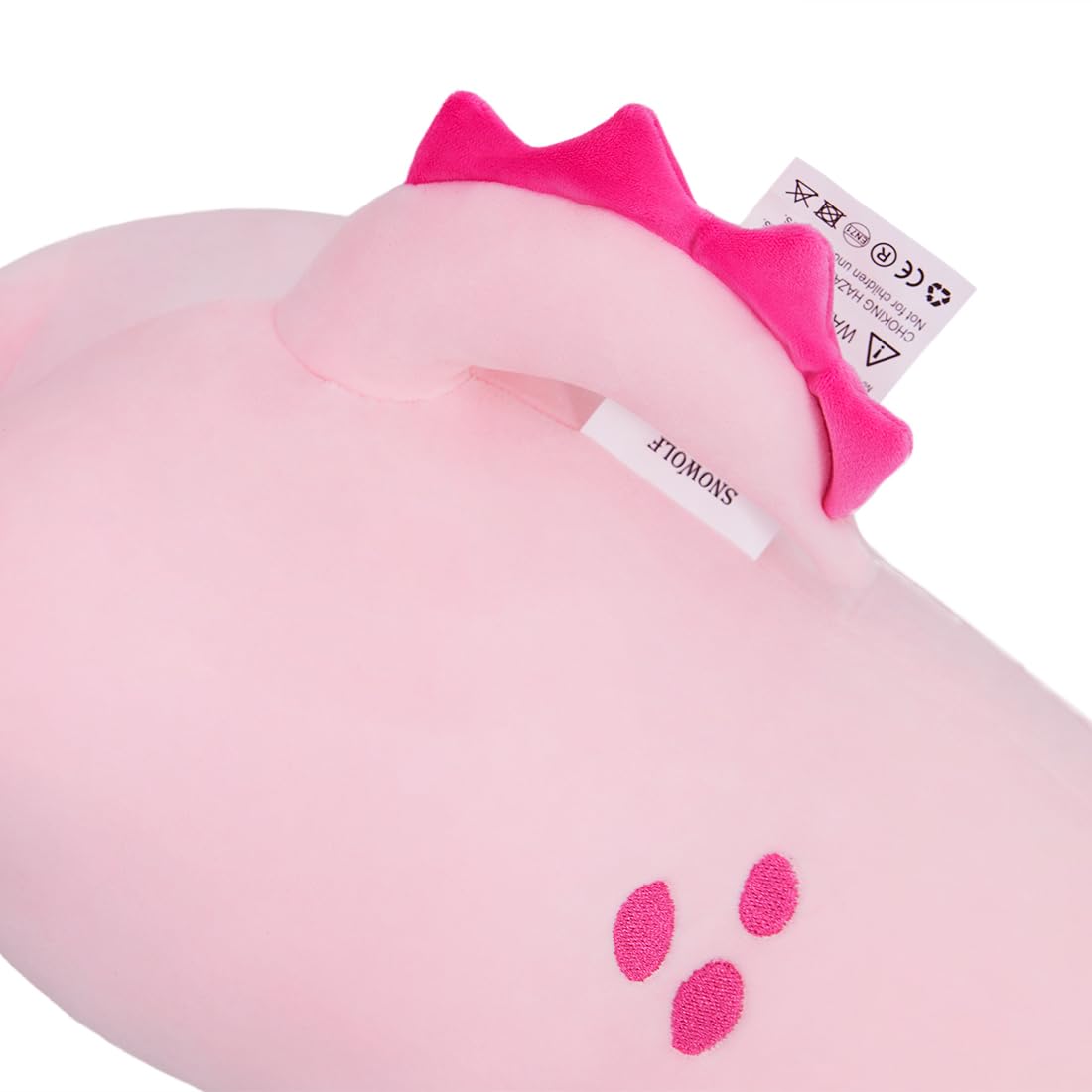 Chubbyjoy Long Axolotl Plush Body Pillow - 35” Pink Axolotl Stuffed Toy for Girls & Boys
