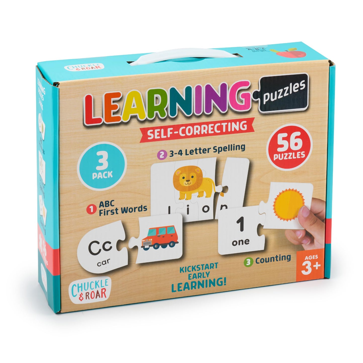 Chuckle & Roar Ultimate Learning Puzzle Pack – 56 Self-Correcting Puzzles