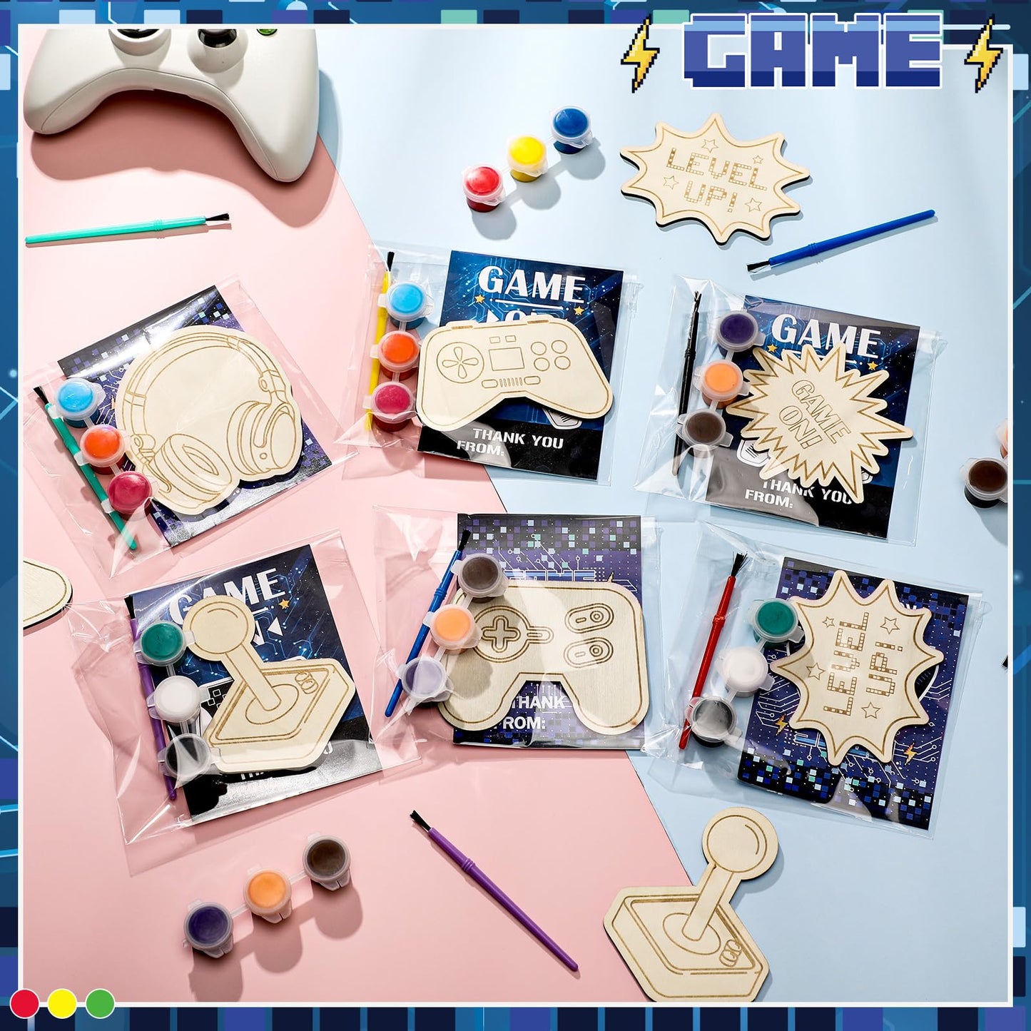 Chunful 24 Sets Video Game Painting Kits – DIY Gaming Party Favors & Home Craft Gifts