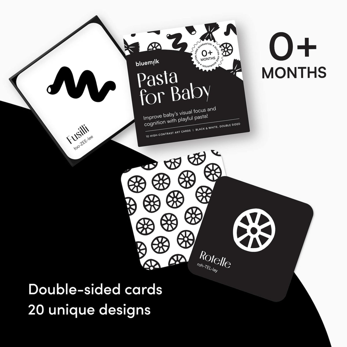 Chunky Deli Baby Pasta Cards – High-Contrast Flash Cards