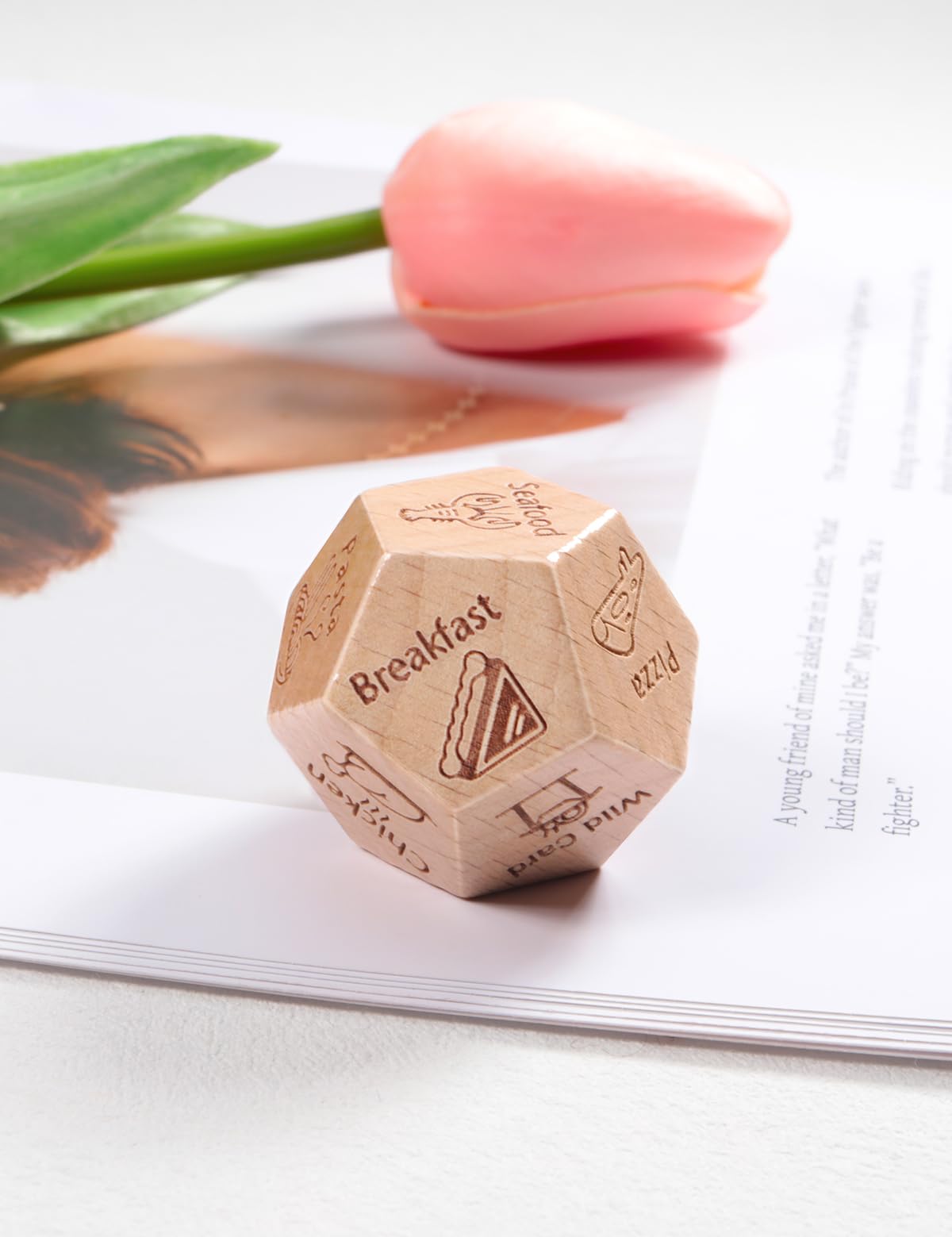 ChunlongFour Valentines Day Gifts for Him & Her – Food Decision Dice for Couples