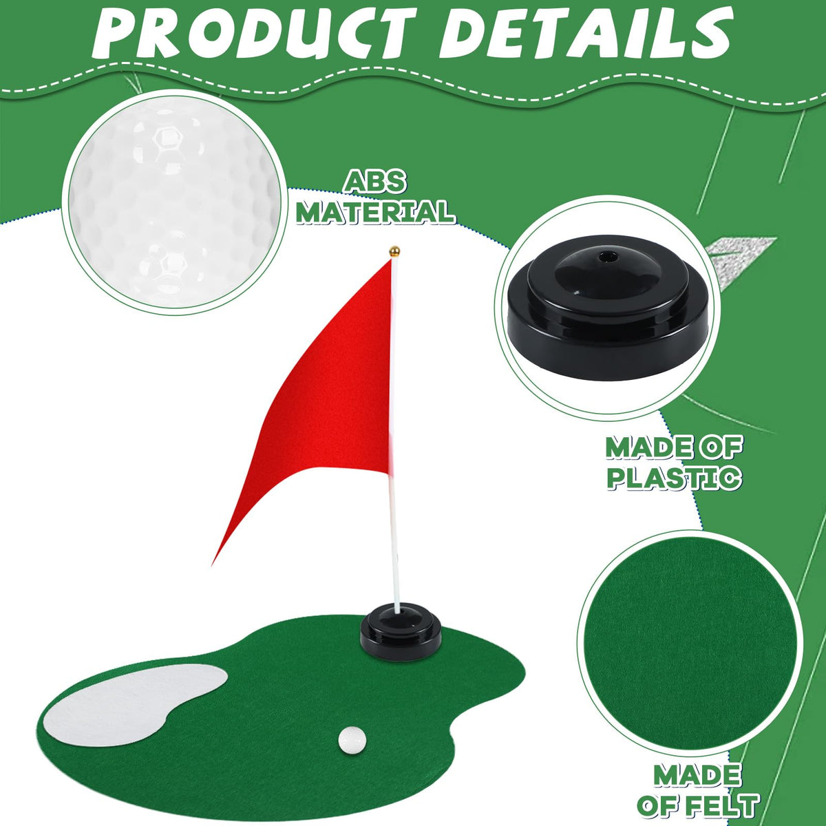 CHUNNIN 4-Set 20-Piece Golf Centerpieces – Golf Themed Party Decor, Birthday & Corporate Event Supplies