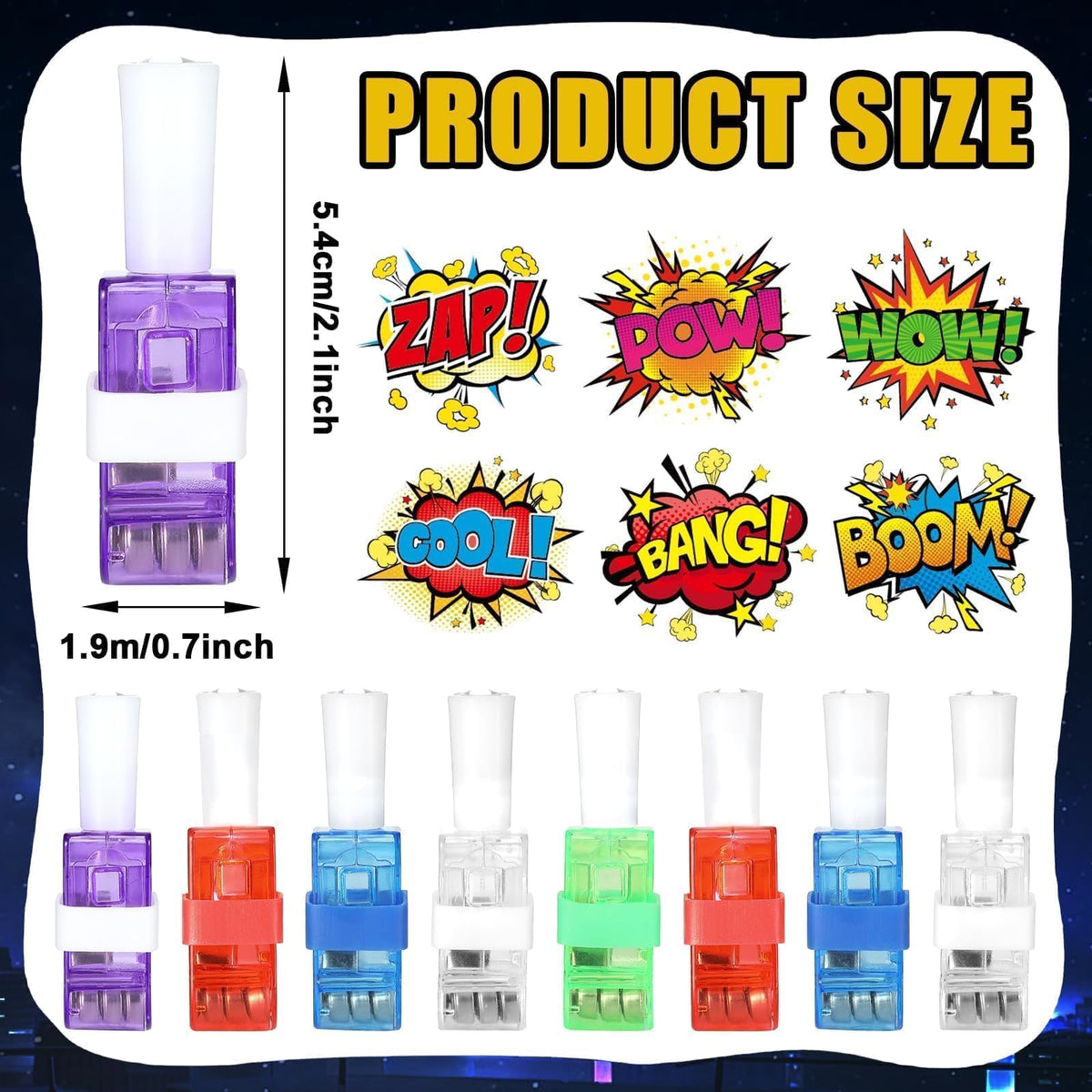 CHUNNIN 36 PCS Hero LED Finger Lights – Glow-in-the-Dark Party Favors