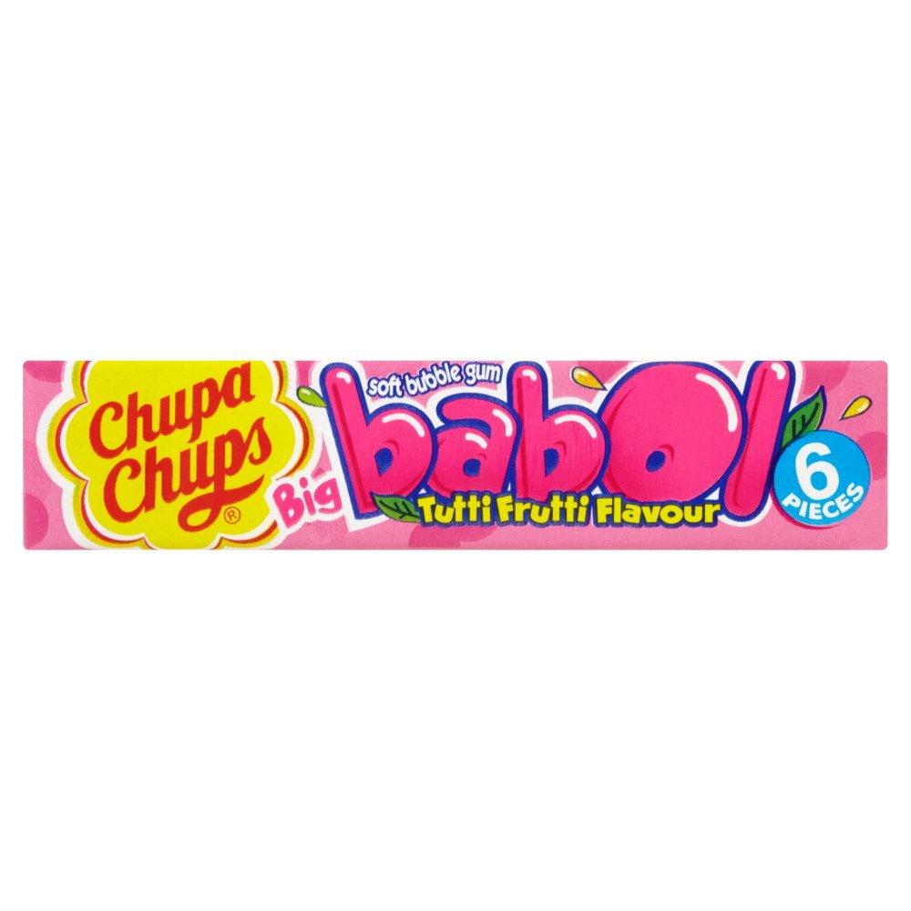 Chupa Chups Big Babol Tutti Frutti Flavour Soft Bubble Gum 6 Pieces  27.6g  (Case of 20)