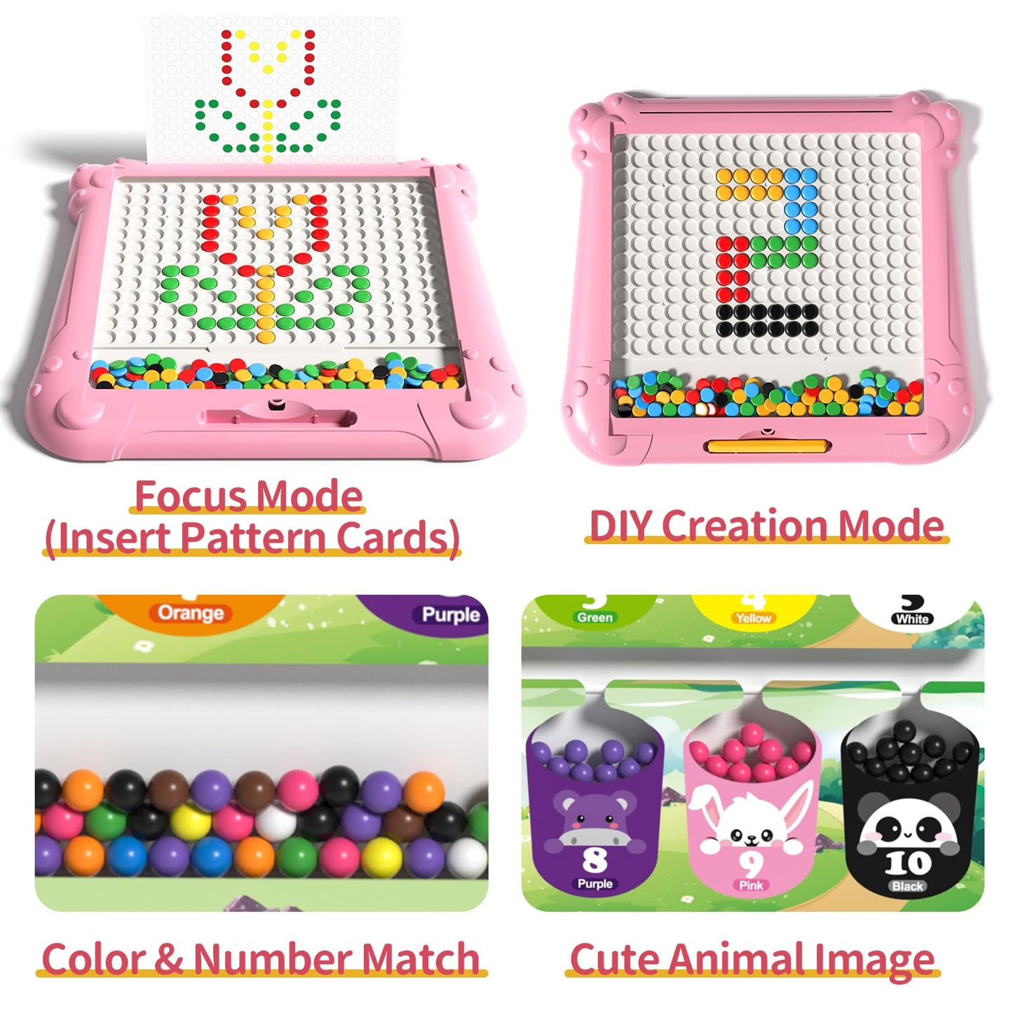 Ci Vetch 2-IN-1 Magnetic Drawing Board – Color Maze & Dot Art for Kids (Ages 3-8)