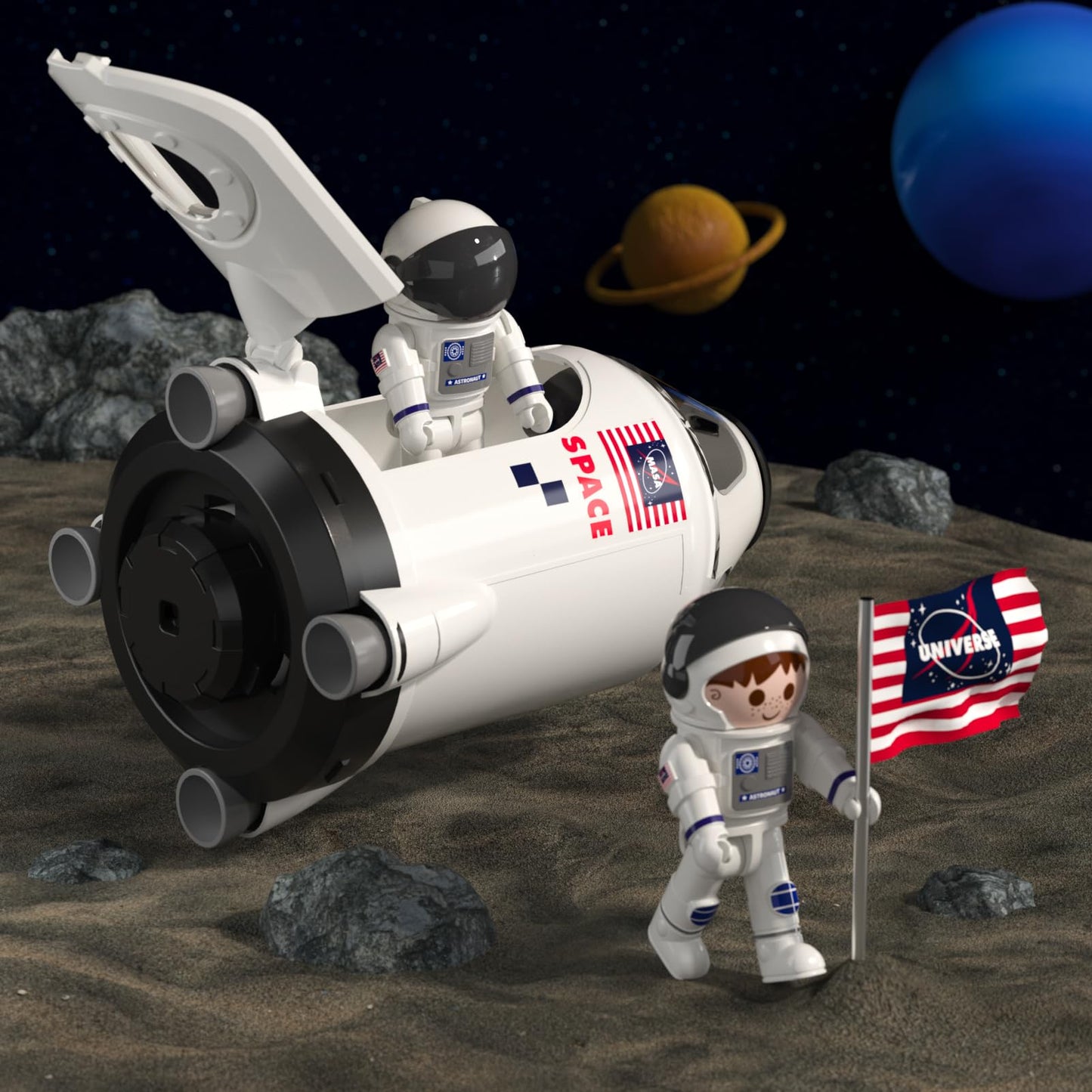 Ci Vetch 5-in-1 Space Shuttle Rocket Toy – STEM Aerospace Kit for Kids 3-9