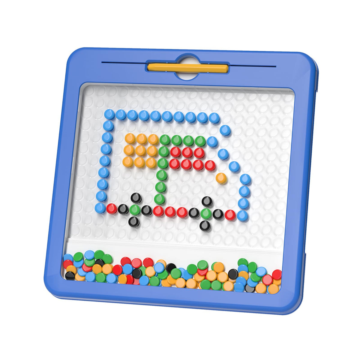 Ci Vetch Large Magnetic Dots Board for Toddlers – 12x12 Inch Magnetic Drawing Board with Pattern Cards