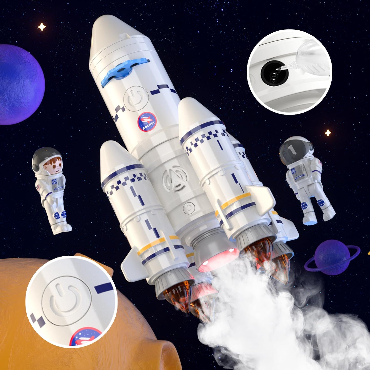 Ci Vetch 5-in-1 Space Shuttle Rocket Toy – STEM Aerospace Kit for Kids 3-9