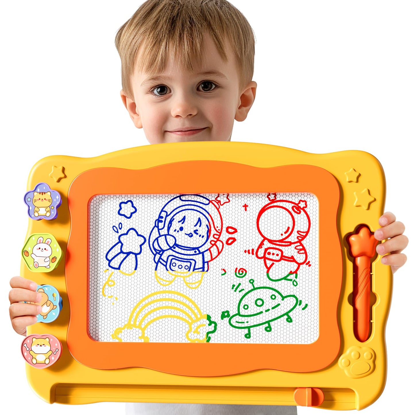Ci Vetch Large Magnetic Drawing Board for 3-6 Year Olds | Mess-Free Doodle Board & Travel Toy