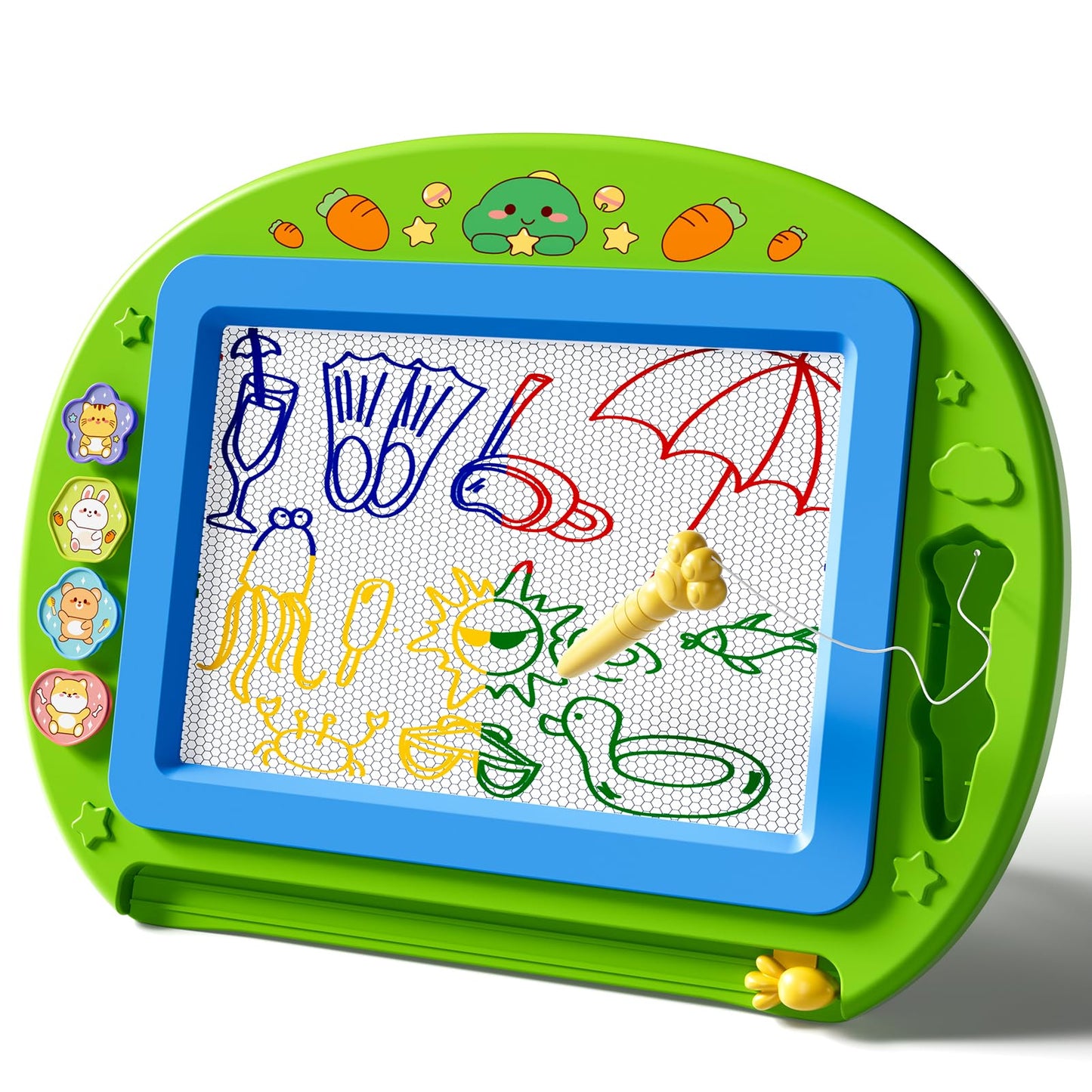 Ci Vetch Large Magnetic Drawing Board 13x17 in – Mess-Free Doodle Pad for Kids