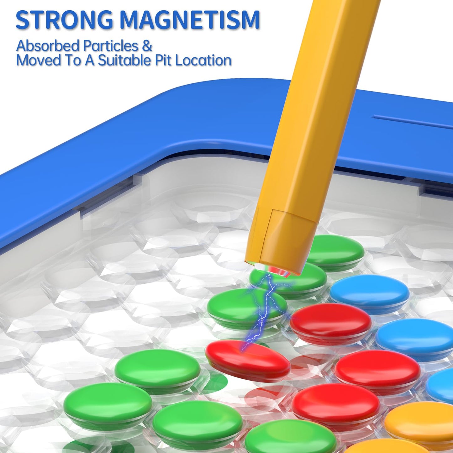 Ci Vetch Large Magnetic Dots Board for Toddlers – 12x12 Inch Magnetic Drawing Board with Pattern Cards